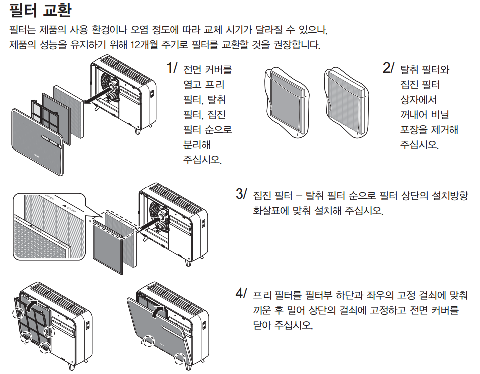 필터 교체 방법